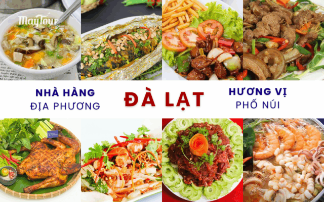 Bữa trưa đặc sản Đà Lạt đa dạng món trong tour Đà Lạt Tết 2026