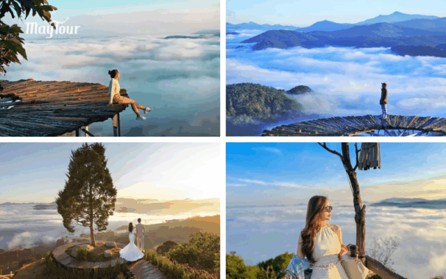 Khung cảnh săn mây Cầu Đất tuyệt đẹp trong tour Đà Lạt săn mây