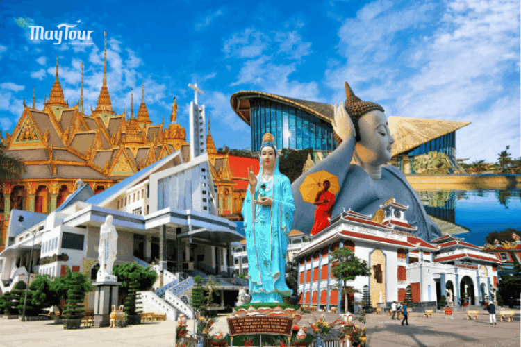 Tour Mẹ Nam Hải 1 ngày trọn gói – hành hương miền Tây viếng Nhà Thờ Tắc Sậy, Mẹ Nam Hải, chùa Khmer Sóc Trăng và các điểm tâm linh nổi bật