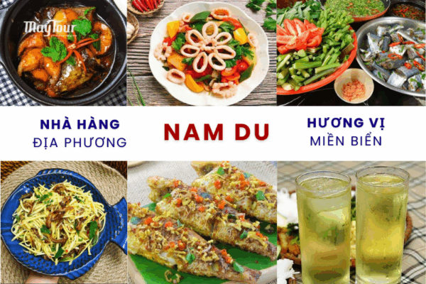 Mâm cơm hải sản Nam Du – tour Nam Du 3N3Đ từ TP.HCM