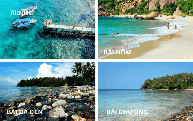 Bãi Đá Đen – Bãi Chướng – Bãi Nồm tại Hòn Mấu – tour Nam Du 3N3Đ từ TP.HCM