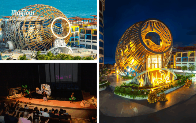 Check-in Nhà hát Đó Nha Trang hiện đại trong tour Nha Trang 2N2Đ khách lẻ