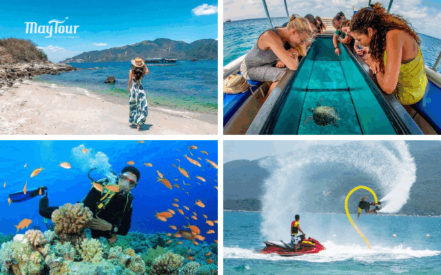 Tắm biển, lặn ngắm san hô tại Vịnh San Hô trong tour Nha Trang 3 ngày 3 đêm giá tốt