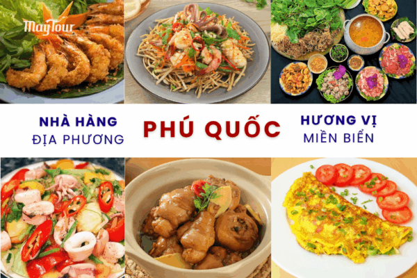 Bữa trưa tại Hà Tiên với thực đơn hải sản trong tour Phú Quốc 3N3Đ từ TP.HCM