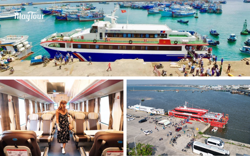 Du khách khởi hành tour Phú Quý trọn gói 2 ngày 2 đêm từ Phan Thiết lên tàu ra đảo