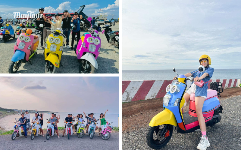 Trải nghiệm chạy xe máy khám phá đảo trong tour Đảo Phú Quý 2N2Đ từ TP.HCM