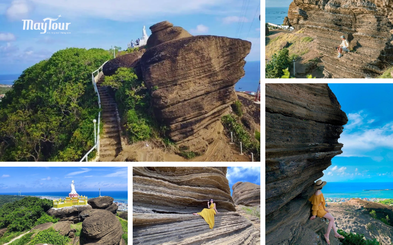 Check in Núi Cao Cát trong tour Phú Quý với view biển đảo tuyệt đẹp