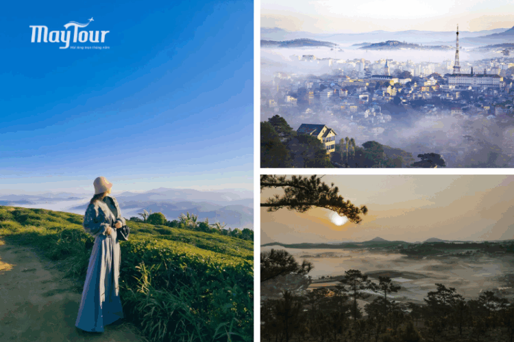 Bình minh Đà Lạt trong nền khí hậu lạnh buổi sớm – mây dày và sương lâu tan