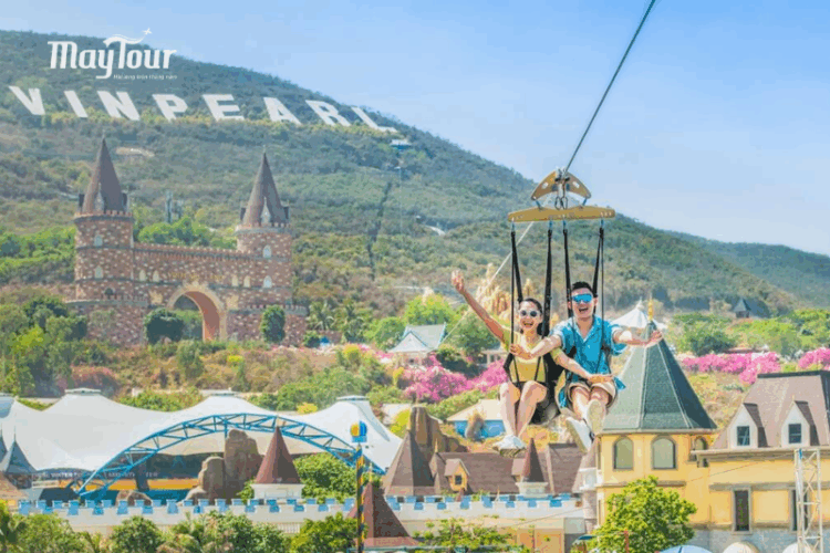 Zipline Vinpearl Nha Trang dài gần 900m, trải nghiệm mạo hiểm cực chất