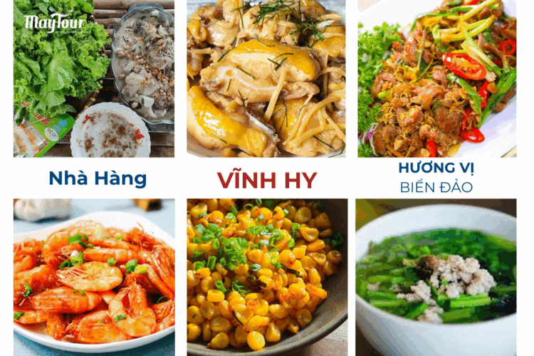 Thực đơn cơm trưa đậm đà hương vị biển đảo của tour Vĩnh Hy