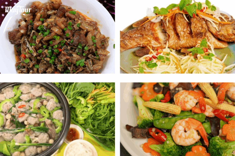 Quý khách thưởng thức thực đơn tại địa phương