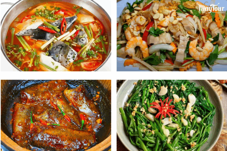 Bữa ăn kết thúc chuyến đi của tour Nam Du