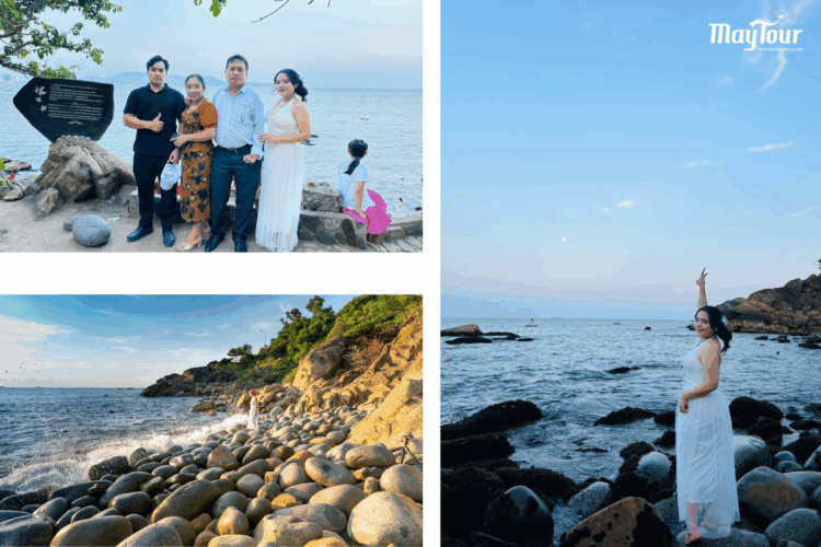 Thả dáng tại bãi tắm Hoàng Hậu (Bãi Trứng) thơ mộng