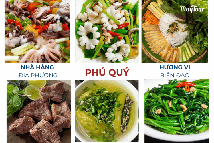 Bữa tối ngày 1 tại Phú Quý với các món ăn cực hấp dẫn