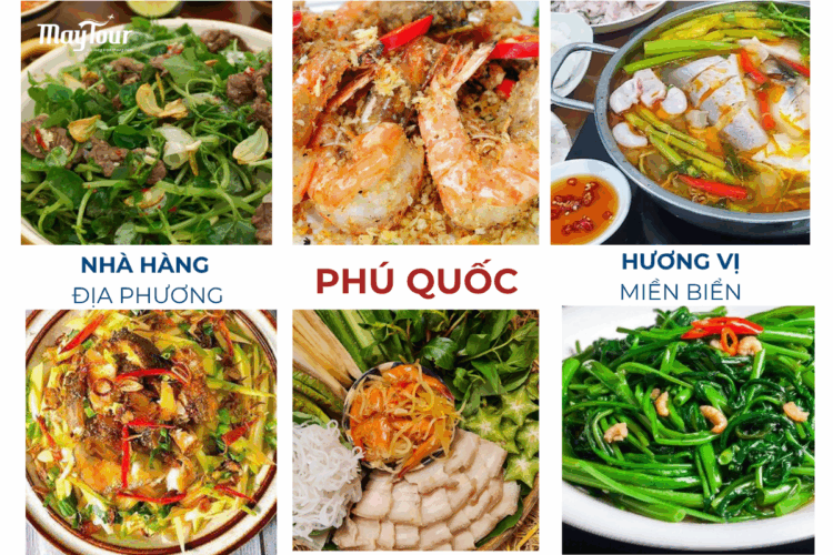 Dùng bữa trưa tại nhà hàng địa phương trong tour du lịch Phú Quốc