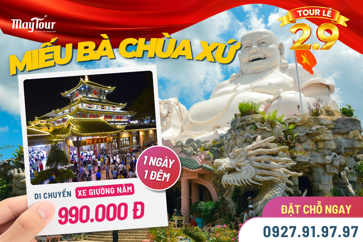 Miếu Bà Chúa Xứ Núi Sam Châu Đốc An Giang – điểm đến nổi bật trong tour hành hương Châu Đốc và tour Miếu Bà Chúa Xứ 1 ngày cùng Du lịch Maytour.