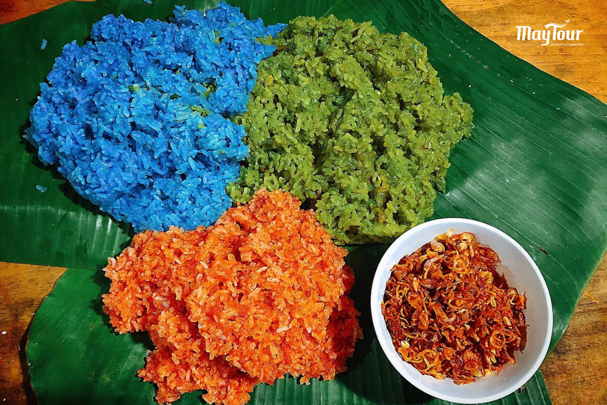 Xôi màu món ăn dẻo thơm 